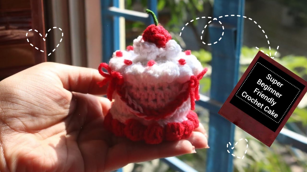 |How To Make A Crochet Cake? l Beginner Friendly Crochet Cake| Crochet Cake🍰|