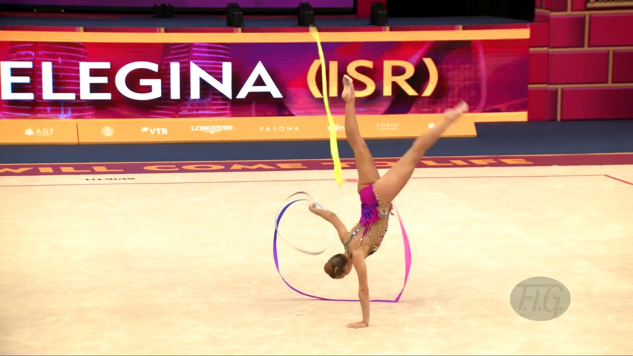 TELEGINA Yuliana (ISR) - 2019 Rhythmic Worlds, Baku (AZE) - Qualifications Ribbon