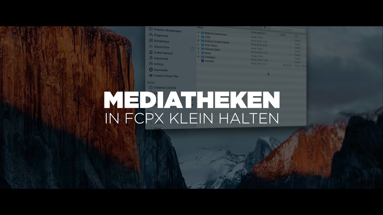 Riesige FCPX Mediatheken vermeiden & Schnittrechner sauber halten! - Mein Workflow