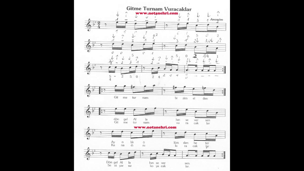Gitme Turnam Musa Eroğlu | Notanehri.com
