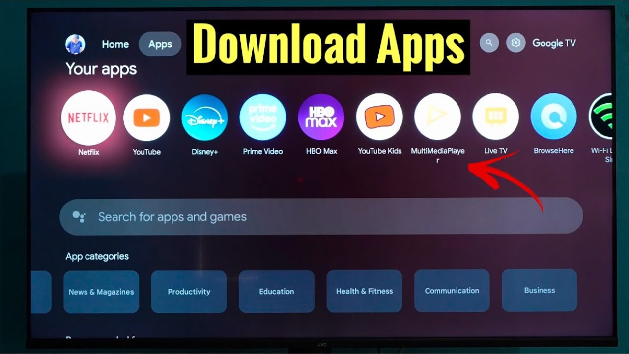 Как загрузить и установить приложения на Chromecast JVC Google TV