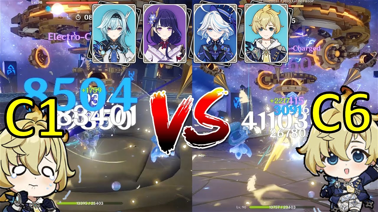 Quick Mika C1 vs C6 Comparison For C0 Eula Raiden | Genshin Impact 5.4