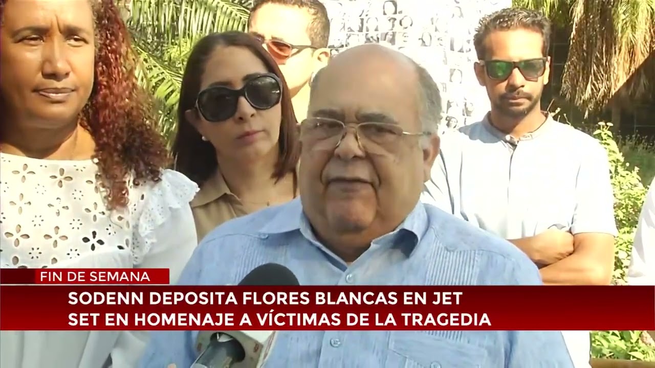 Sodenn deposita flores blancas en Jet Set en homenaje a víctimas de la tragedia