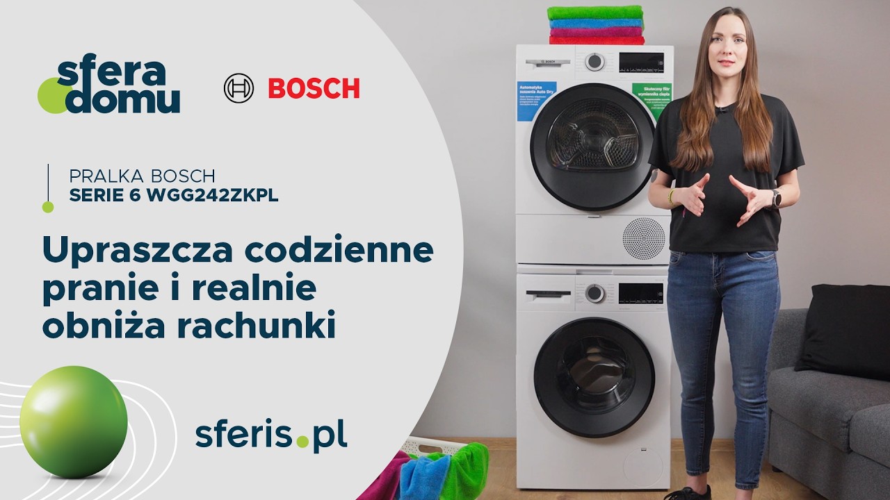 Bosch WGG242ZKPL Serie 6&ndash;pralka 9 kg z Iron Assist i klasą A mniej prasowania, wody, mniej rachunk&oacute;w