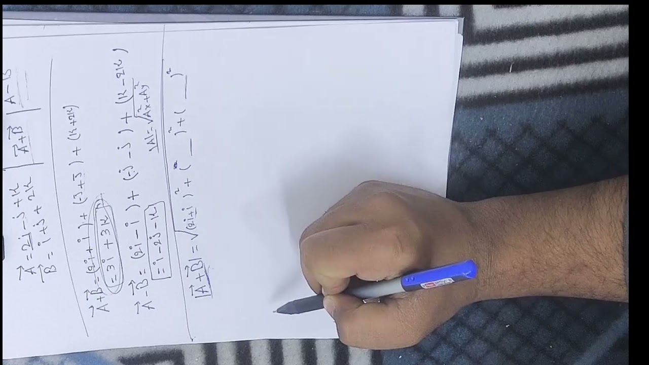 جمع المتجهات بالطريقة التحليلية