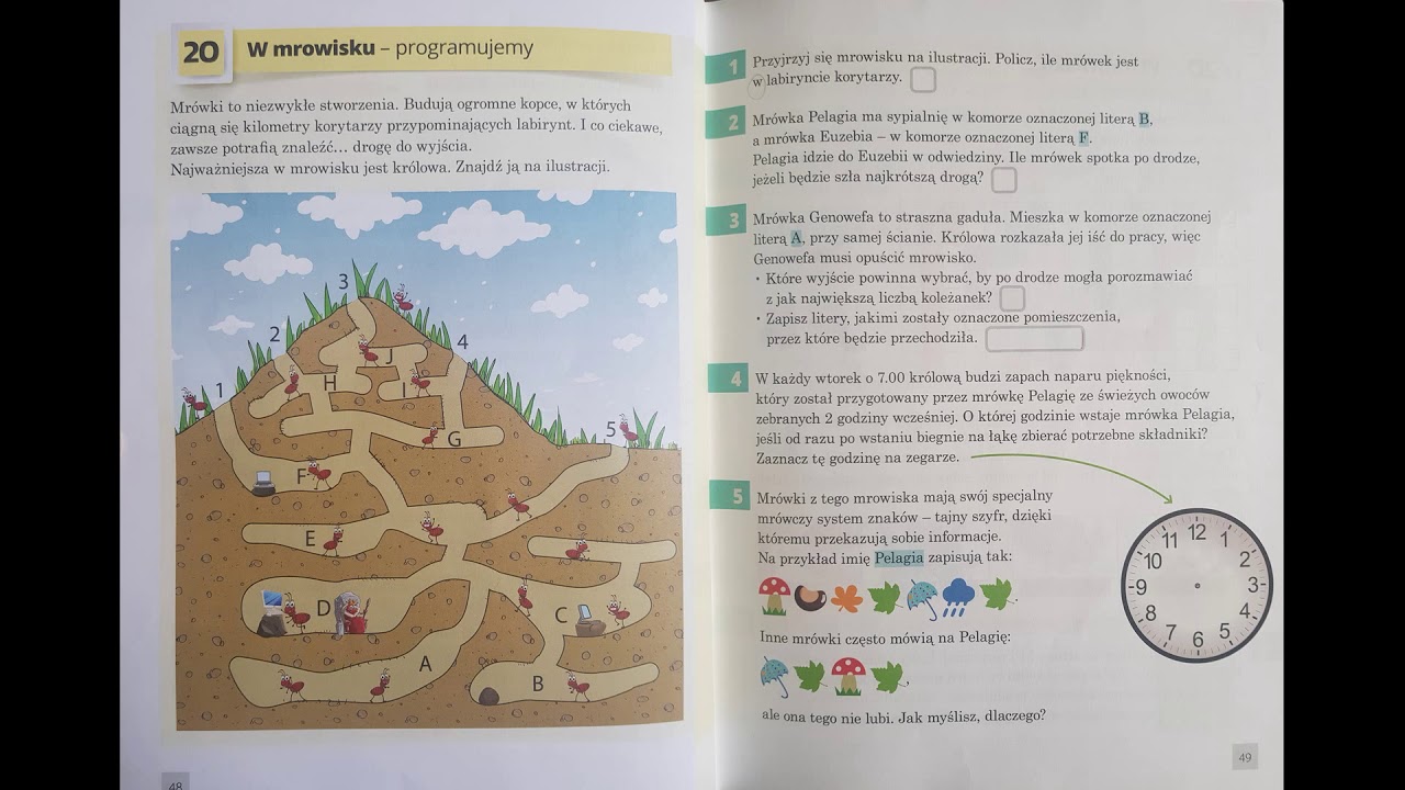 W mrowisku, Elementarz odkrywców, informatyka, klasa 1