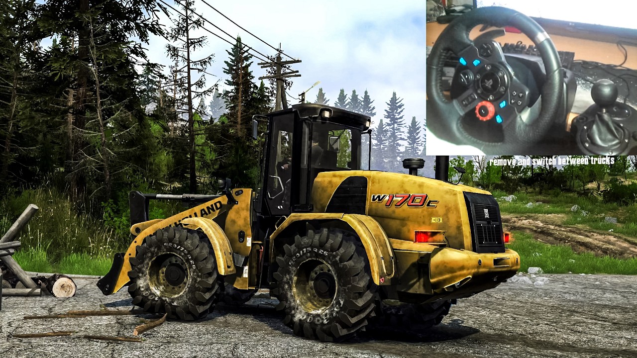 New Holland W170C Offroad Farming MudRunner Logitech G29 Shifter Gameplay 4K60