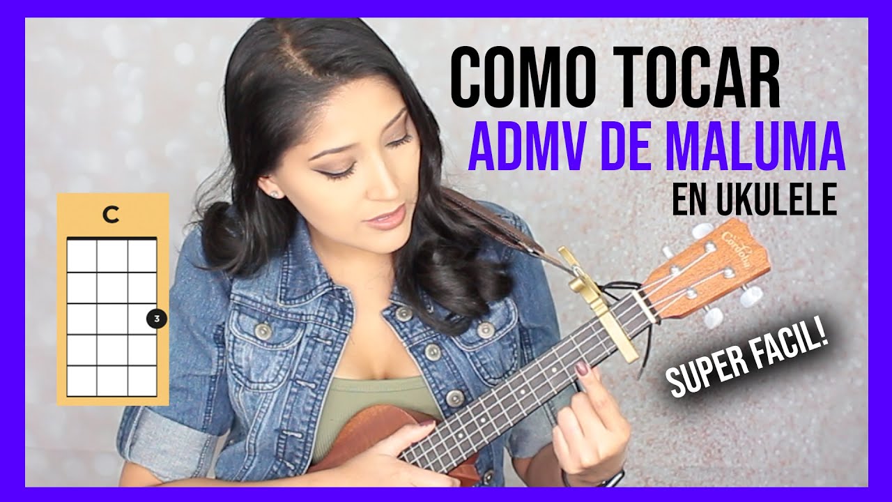 Como Tocar ADMV de Maluma | Ukulele Tutorial Alexia Romero