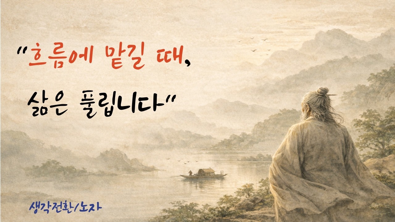 흐름에 맡길 때 삶은 풀립니다