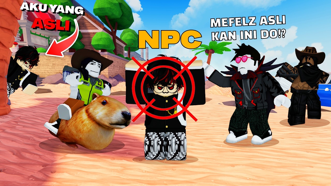 4 FATHER Jadi NPC Agar Tidak TERTANGKAP !!😂😱 - NPC or DIE di ROBLOX