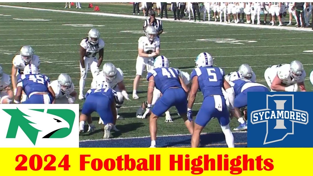 North Dakota vs Indiana State Football Game Highlights 11 2 2024