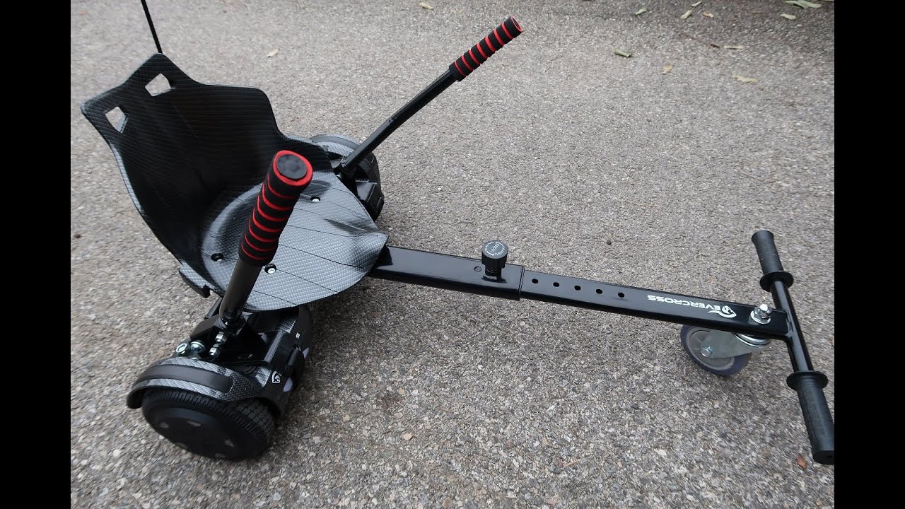 Test hoverboard EVERCROSS avec siège de karting