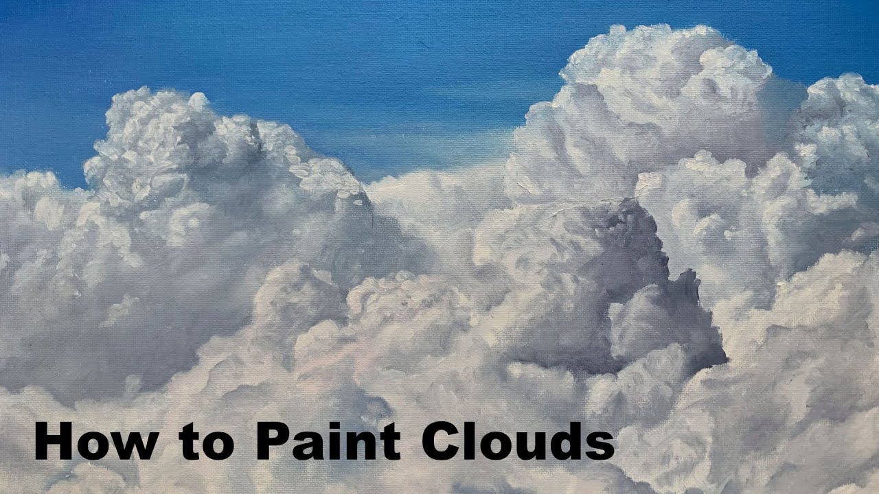 How to Paint Clouds - Oil Painting Real Time Paint Along Tutorial