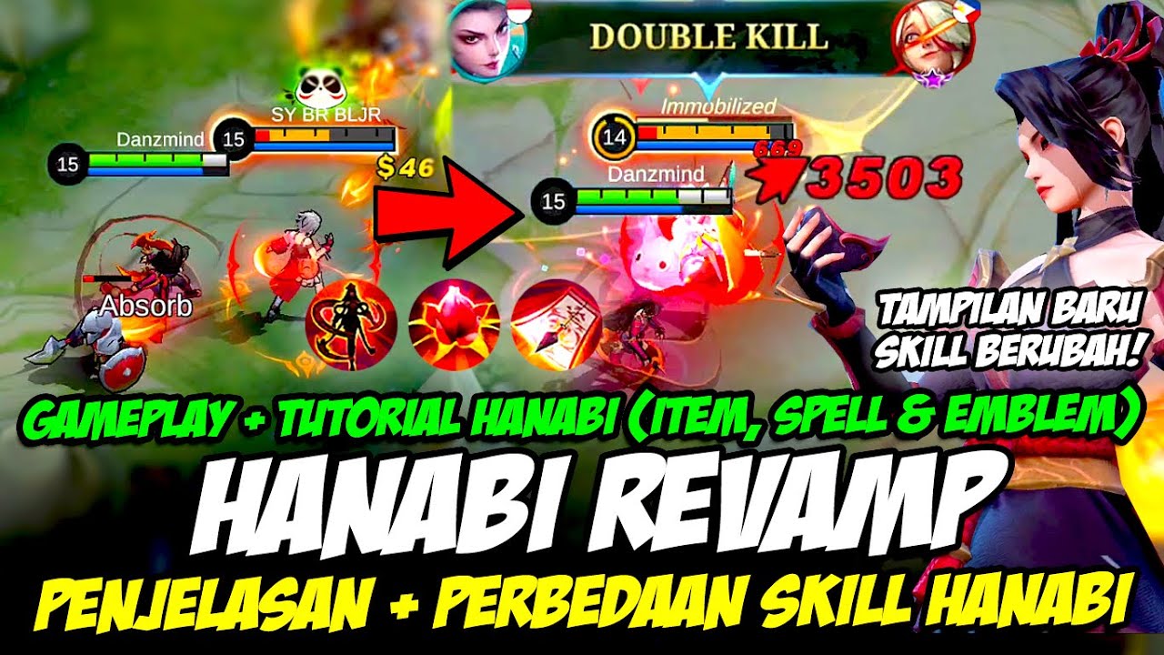 TUTORIAL HANABI REVAMP | BUILD HANABI REVAMP + PERBEDAAN SKILL HANABI REVAMP❗ GAMEPLAY HANABI REVAMP