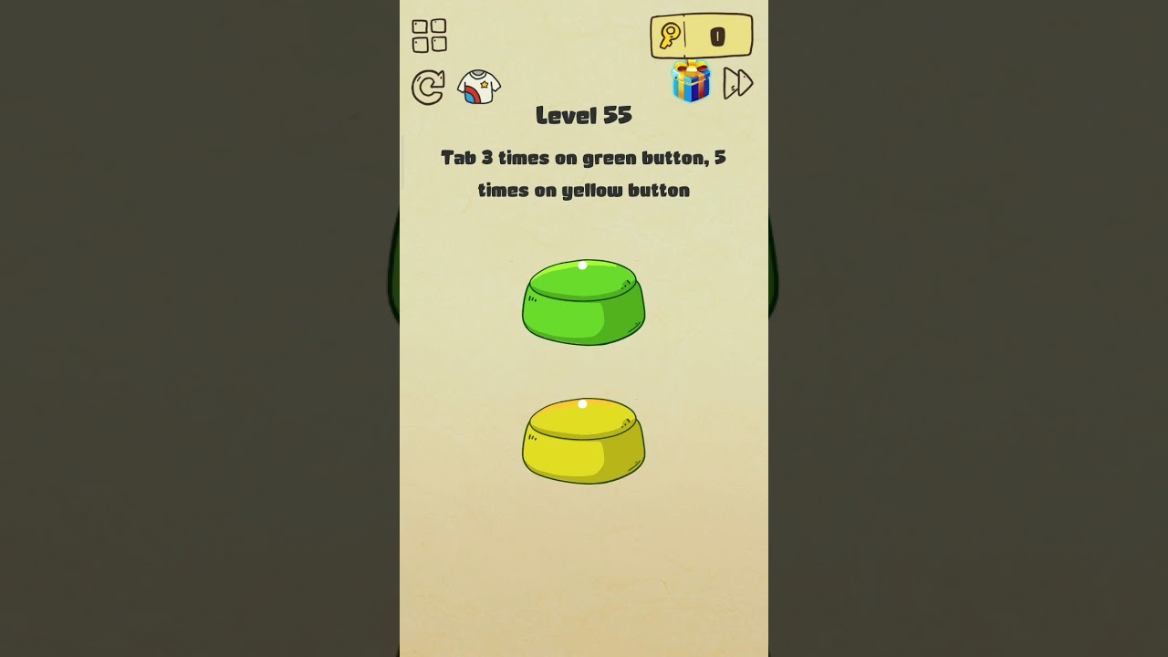 Brain crazy level 55 Gameplay Solution