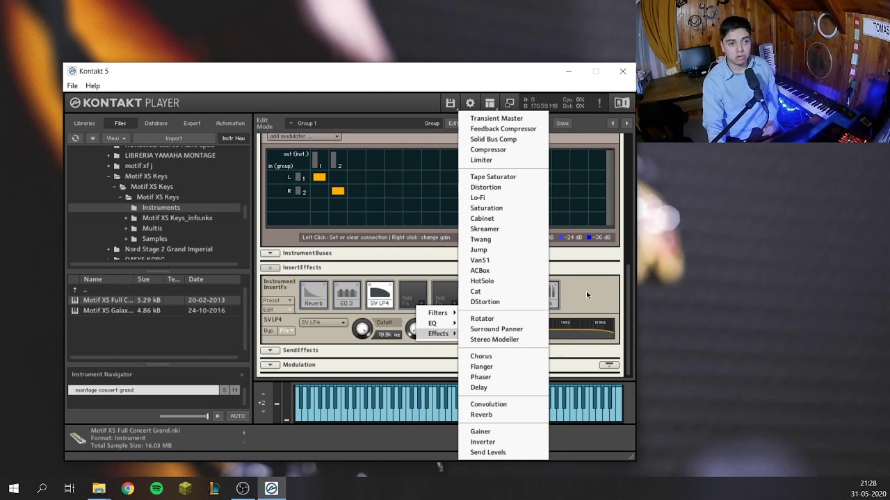 Tutorial | Colocar efectos en Kontakt 5.8 a cualquier instrumento.
