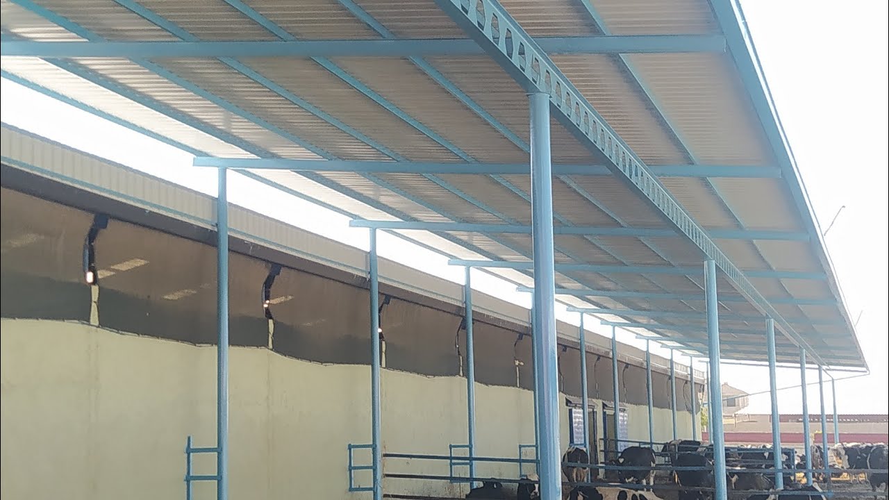 Açık besi çiftliği  72x8 mt %10 tek eğim çatı 