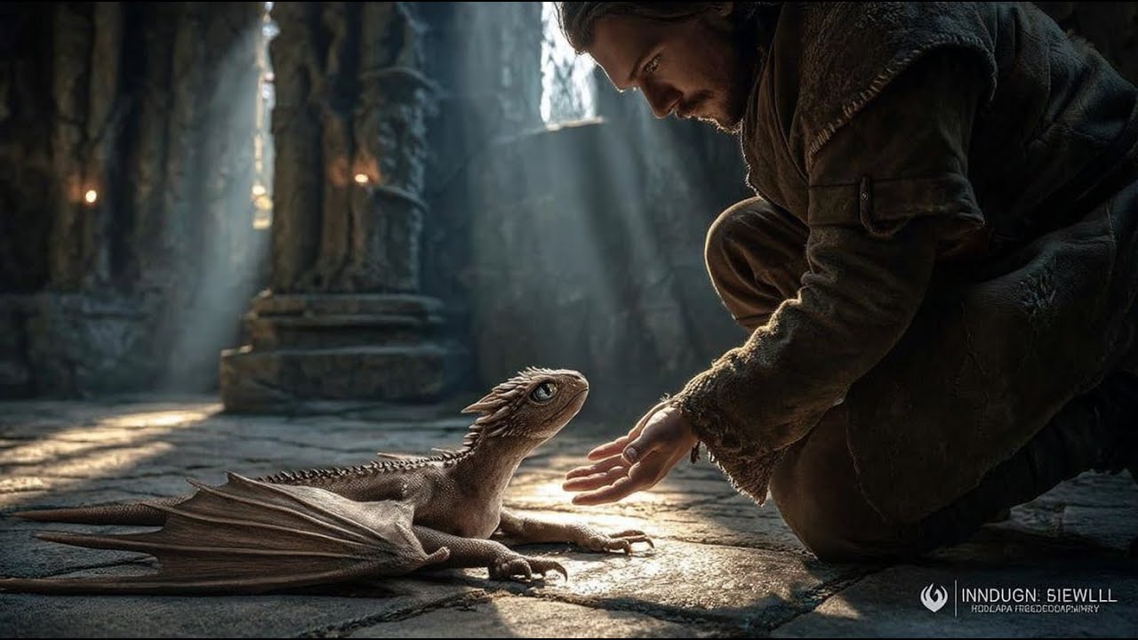 A Forgotten Blind Dragon Baby Wept Alone—Until a Human Held Out His Hand | Sci-Fi Stories Today