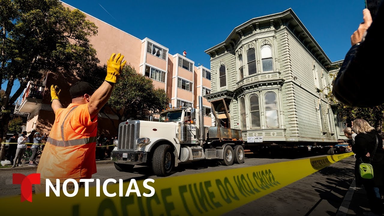 Trasladan una casa victoriana del tama&ntilde;o de un campo de b&aacute;squetbol en San Francisco | Telemundo