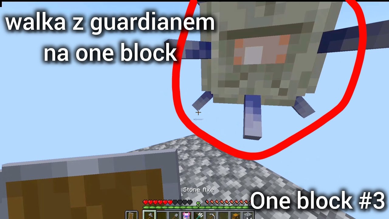 Walka z guardianem na one blocku!! | one block #3