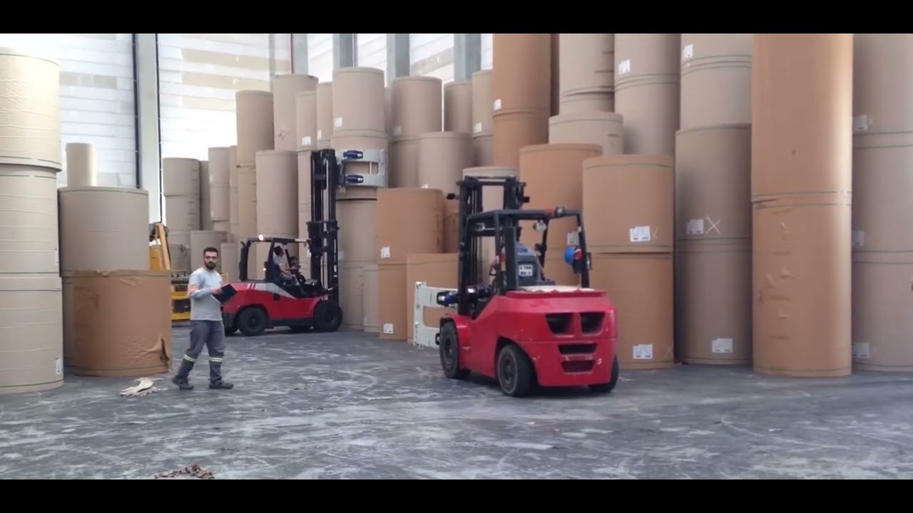 BOBİN ATAÇMANLI FORKLİFT - COIL ATTACHMENT FORKLİFT