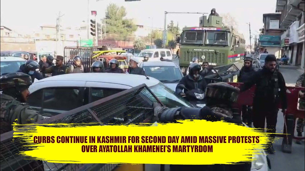 Curbs Continue in Kashmir for Second Day Amid Massive Protests Over Ayatollah Khamenei’s Martyrdom
