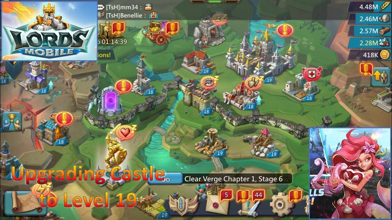 [*/\*] Lords Mobile - Upgrading Castle to Level 19