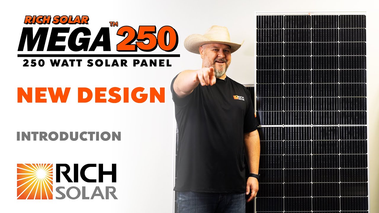 NEW DESIGN - Rich Solar MEGA 250 Watt Monocrystalline Solar Panel