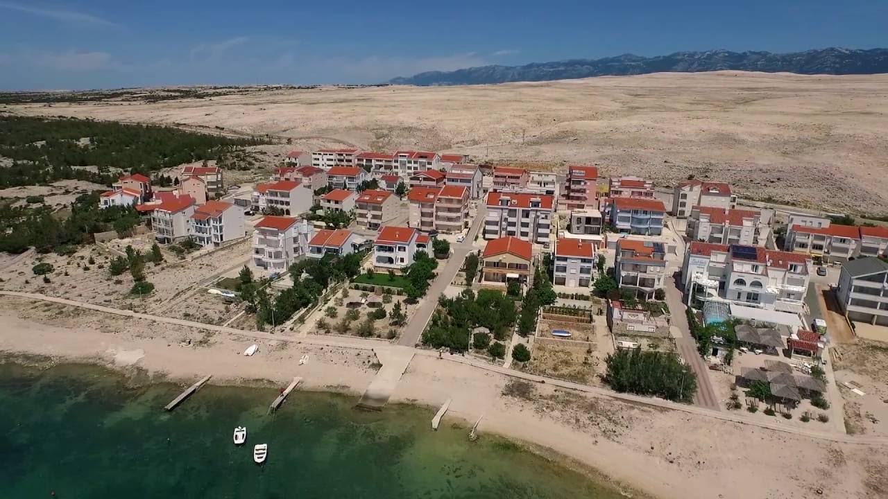 Island of Pag the seaside apartment village Vidalići holiday destination