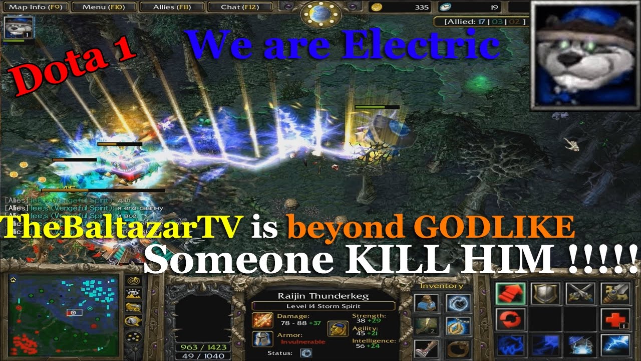Storm Spirit Dota 1 - WE ARE ELECTRIC beyond GODLIKE !