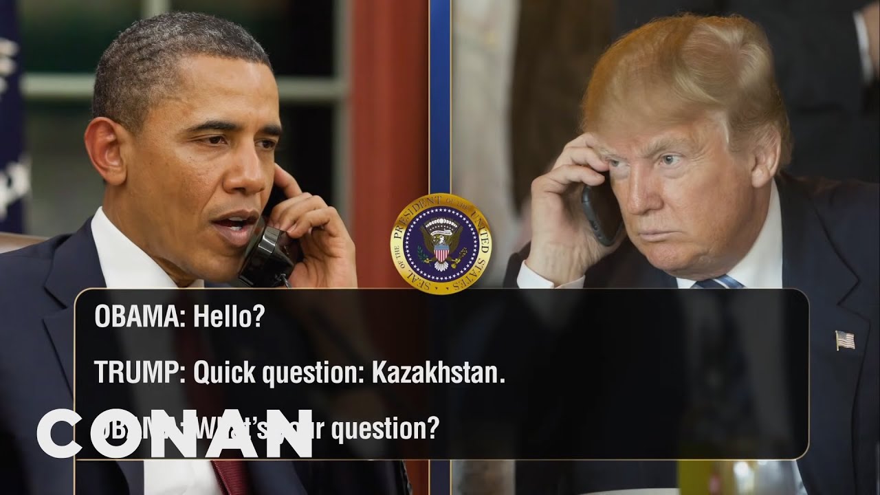 EXCLUSIVE Leaked Audio Of Obama & Trump's Phone Calls | CONAN on TBS