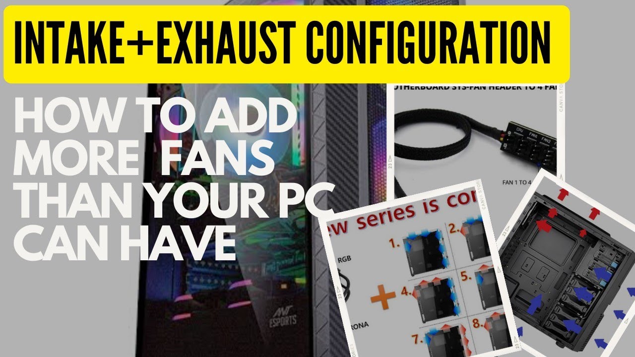 Add more fans to PC than headers you have| Best fan configuration| Thermals explained