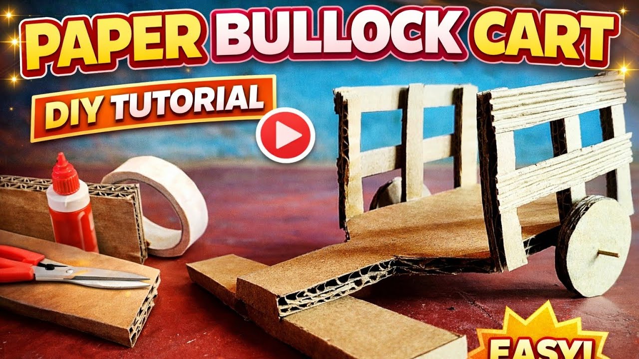 bullock cart making #papercraft #craft 