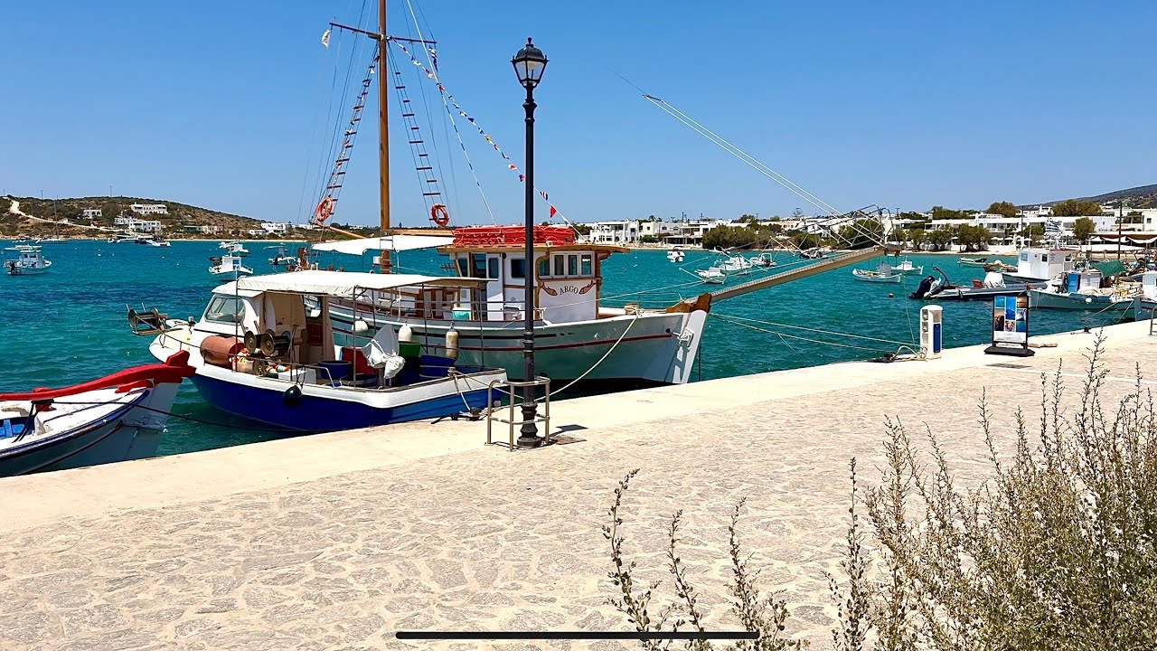 ⛵️🌊☀️ RELAXING STROLL THROUGH ALIKI, PAROS — COASTAL VILLAGE AMBIENCE & SEA SOUNDS