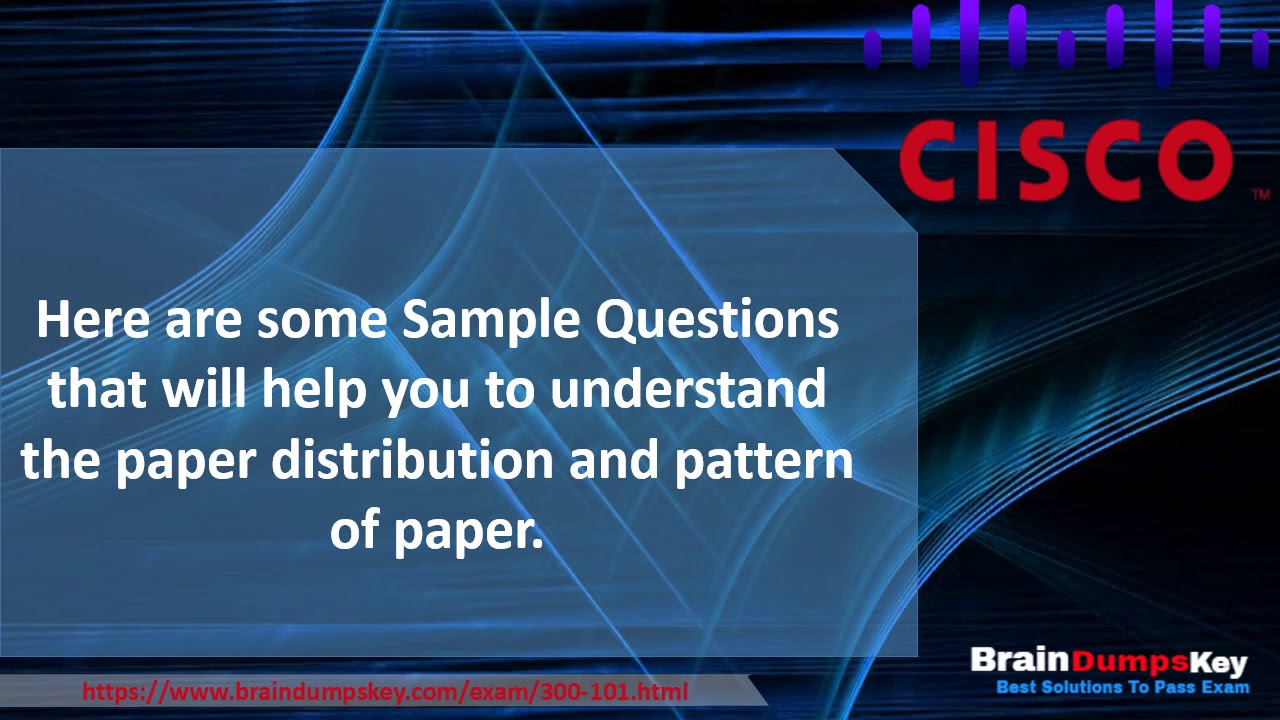 Cisco 300 101 Exam Dumps