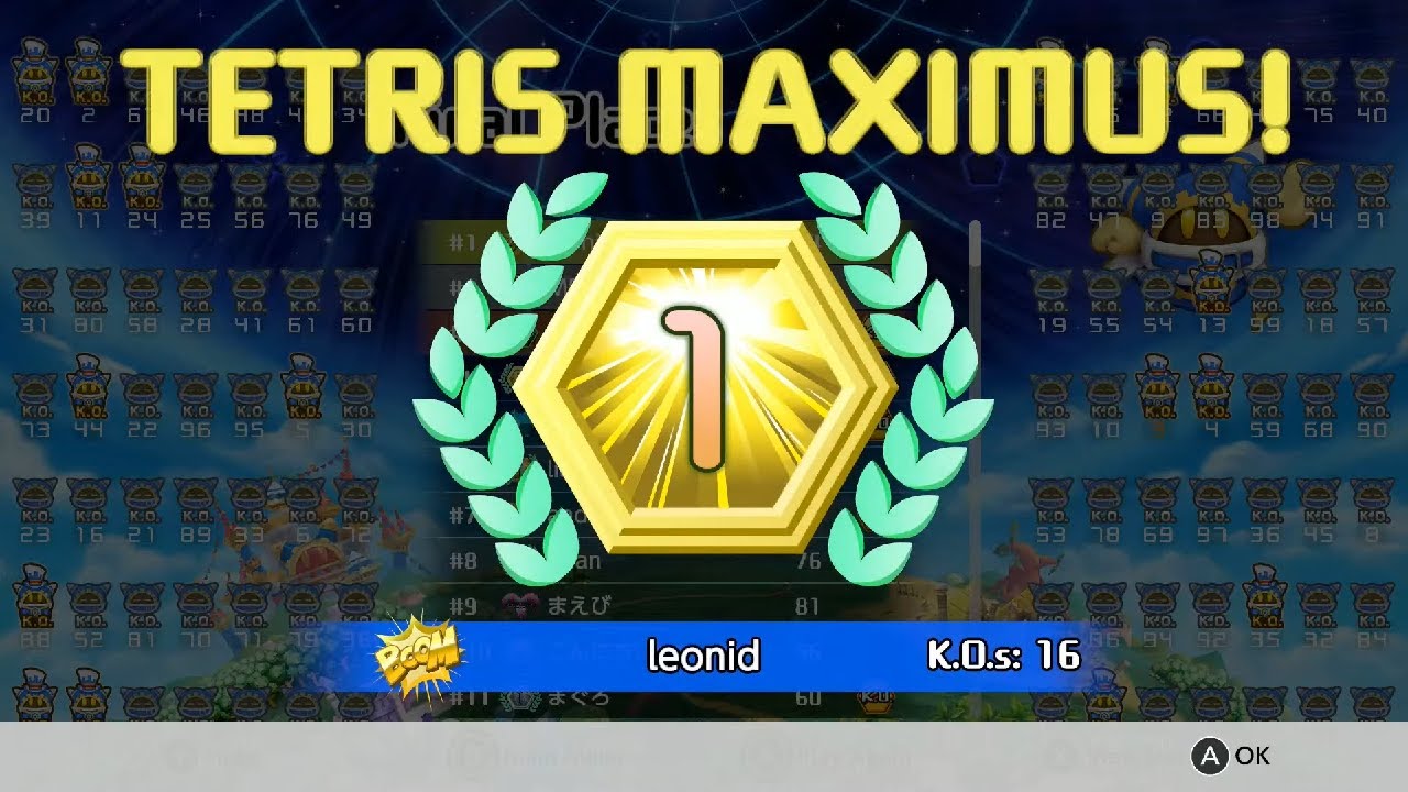 [Tetris 99] Victory Royale w/ Kirby’s Return to Dream Land Deluxe Theme