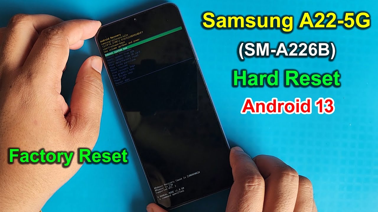 Samsung Galaxy A22-5G Hard Reset | Samsung (A226B) Factory Reset Without Pc | 2023 |