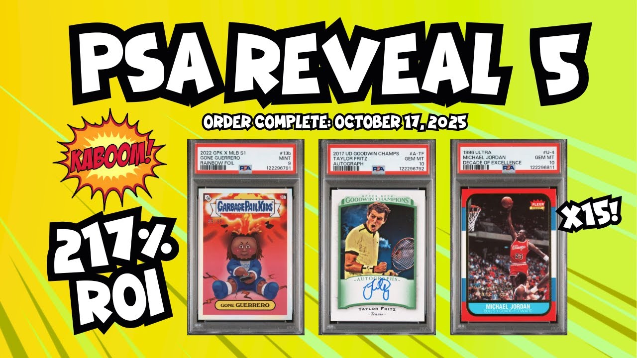 PSA Reveal #5: (24) cards 200%+ ROI 71% Gem Rate