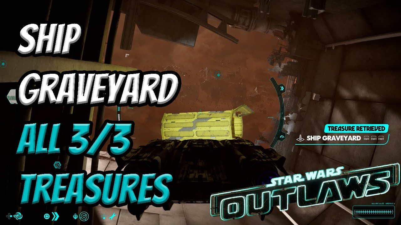 Ship Graveyard Treasure Locations - All 3/3 Treasures | Star Wars Outlaws
