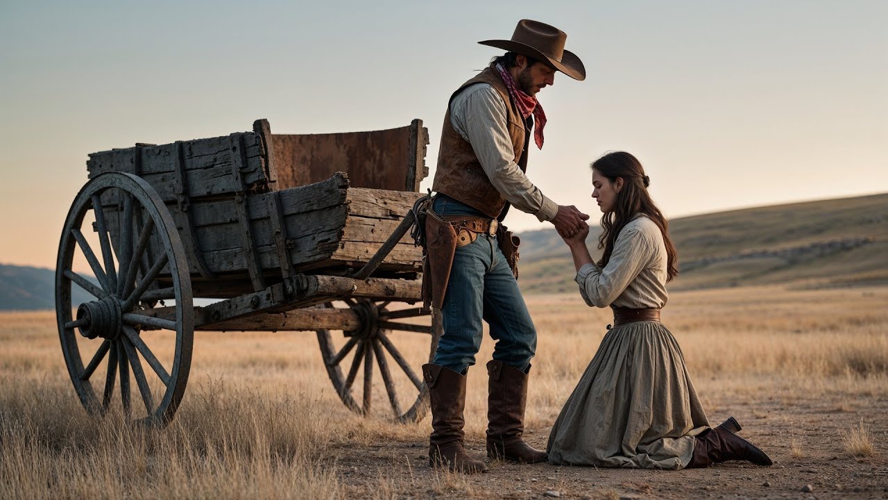 Cowboy Found Her Weeping Beside the Wagon, Said “Climb Up, You’ll Never Walk This Road Alone”