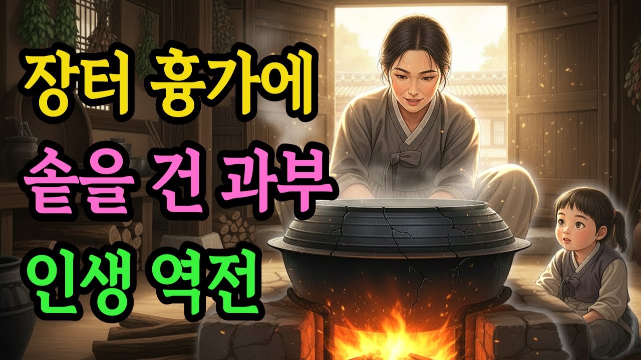 장터에서 솥을 걸어 인생을 바꾼 과부의 이야기 | 야담 | 옛날이야기 |설화 |감동스토리 | 과부 | 국밥집 | 생존기 | 시니어롱폼 | 젊은 과부 | 장사 | 인생역전