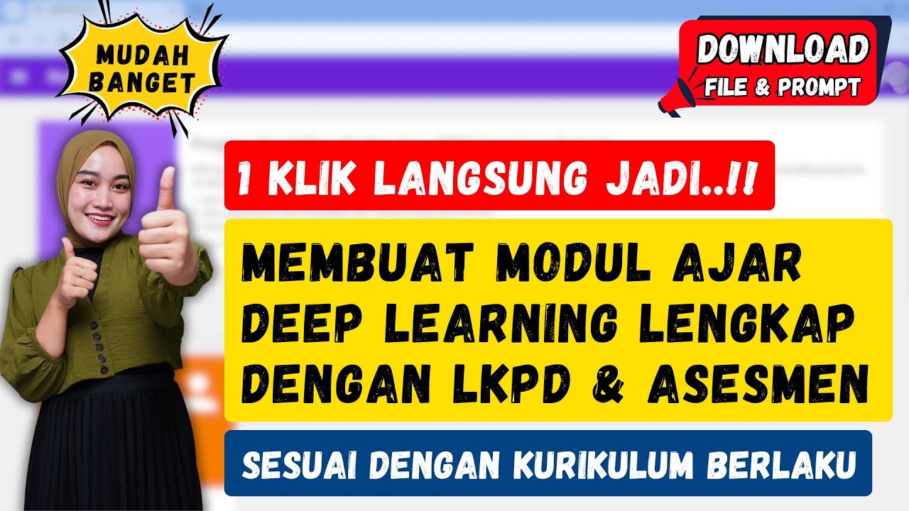 Cara Mudah dan Cepat Membuat Modul Ajar DEEP LEARNING Berkualitas, Lengkap dengan LKPD..!!!