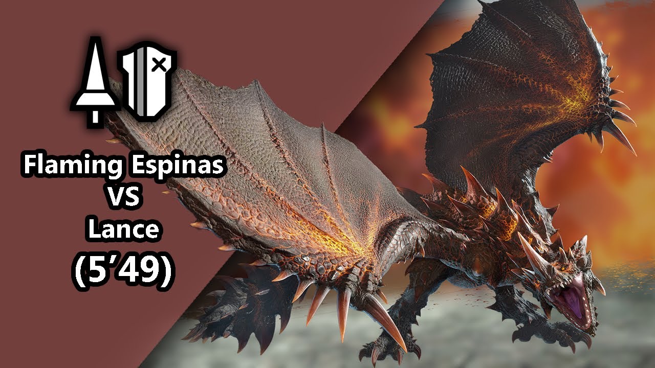 MHR: Sunbreak -  Flaming Espinas Hunt (Lance) | 5'49