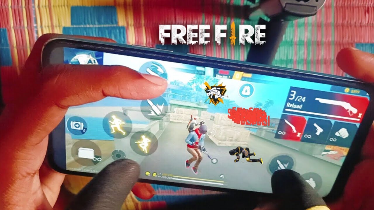 3 Finger Custom Hud 3 Finger Setting M1887 OneTap Headshot Fast Gloowall Free Fire Hand-cam Gameplay