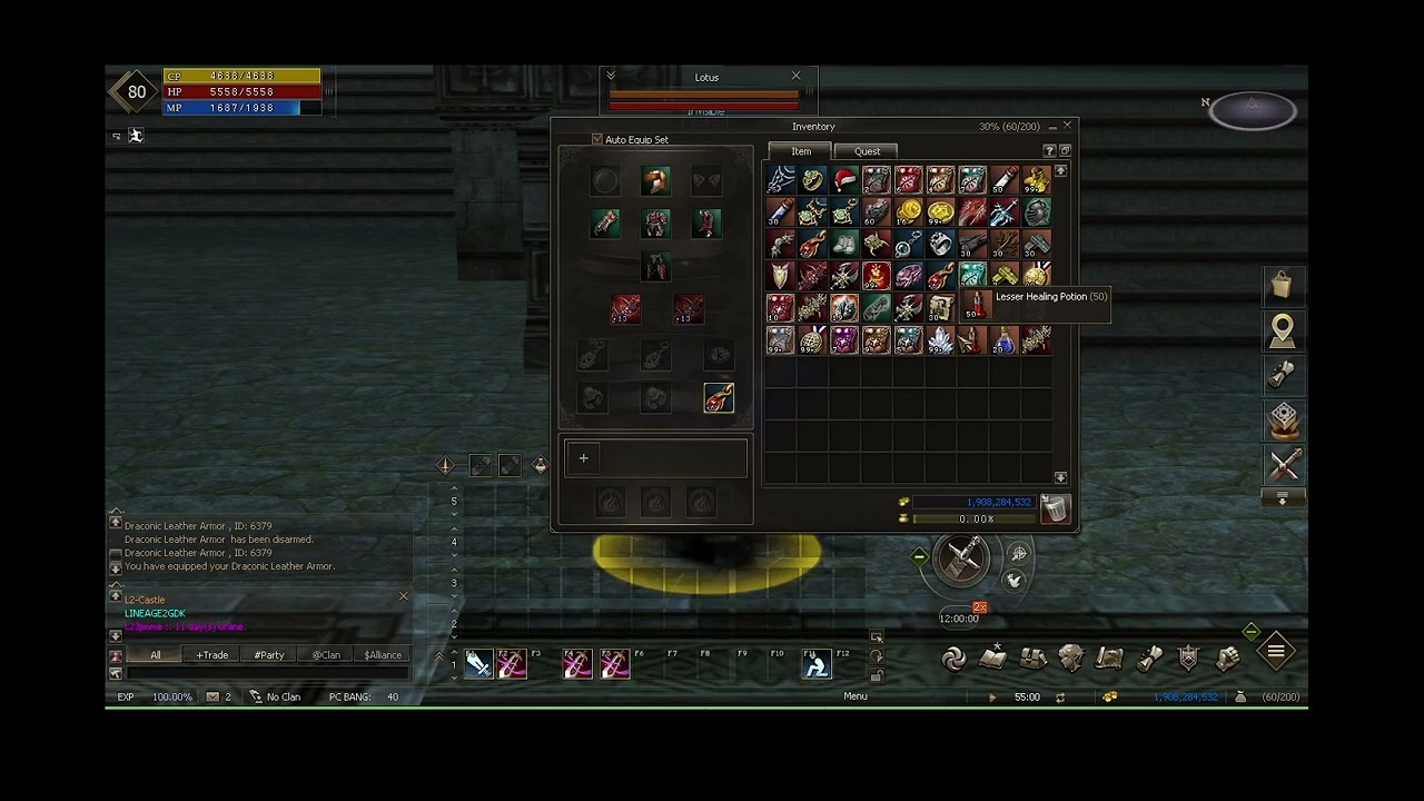 L2J Gear Score Interlude Interface