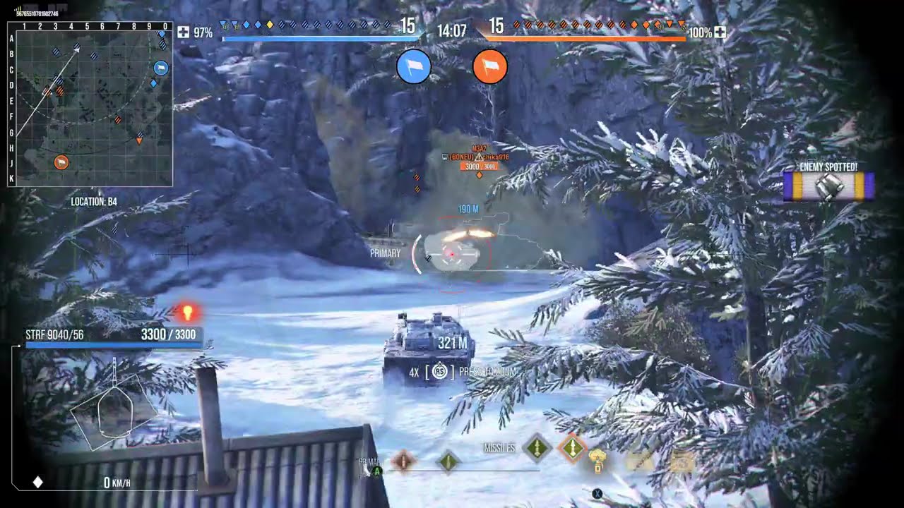 World Of Tanks Console Stridsfordon 9040/56 1 Kill (Clip)