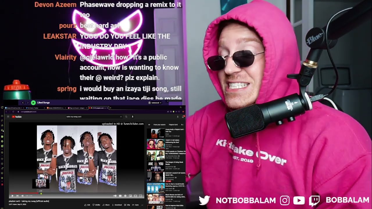 Bobbalam Reacts to Playboi Carti - Taking My Swag LEAK