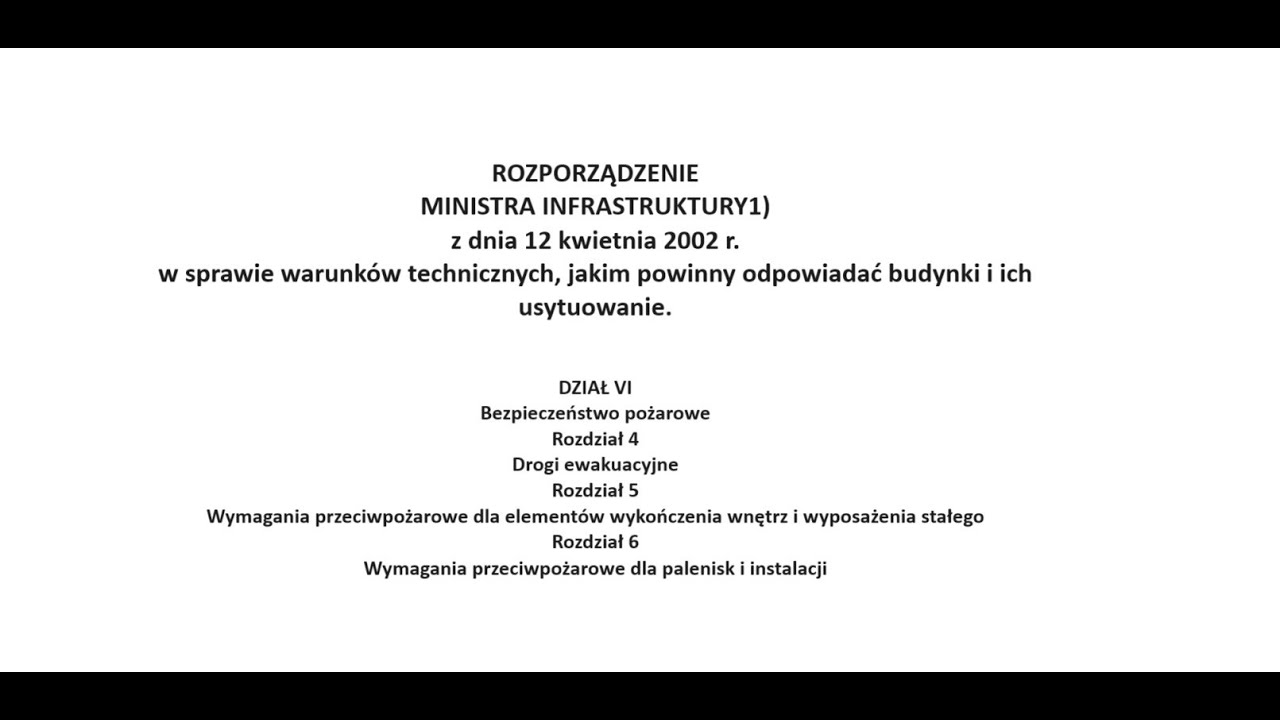 Warunki techniczne, jakim powinny odpowiadać budynki i ich usytuowanie CZĘŚĆ 3
