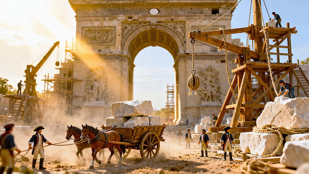 The Construction of the Arc de Triomphe (1806) | Miniature Historical Diorama