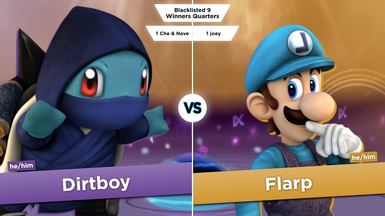 Blacklisted 9 WQ - Dirtboy (Squirtle, Peach) vs Flarp (Luigi)